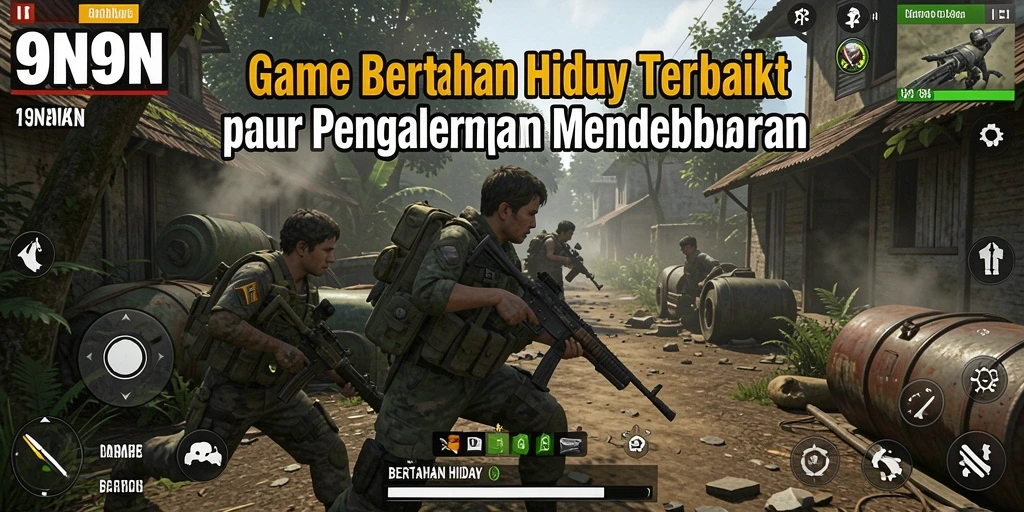 Antarmuka 9N9N yang menampilkan lingkungan bertahan hidup yang realistis.
