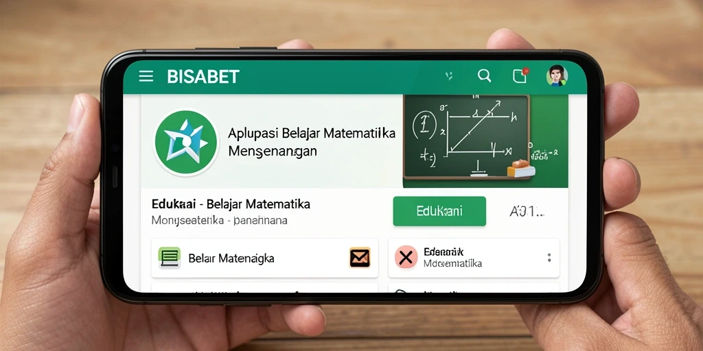 Antarmuka pengguna BISABET yang interaktif dan menarik untuk Belajar Matematika.
