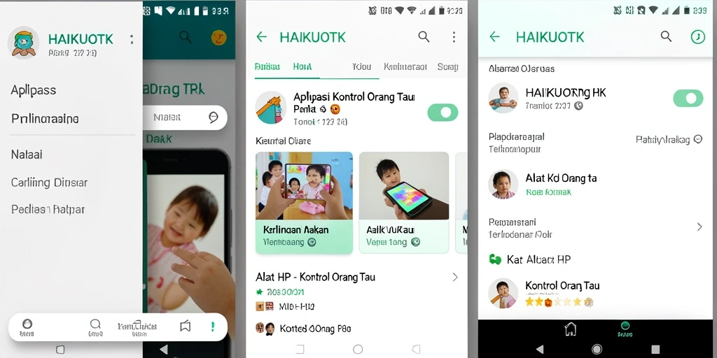 Antarmuka HAIKUOTK yang intuitif untuk kontrol orang tua.