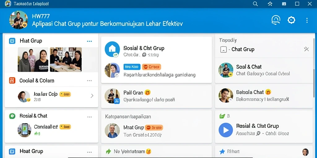 Antarmuka mudah dipahami dengan fitur Chat Grup yang menarik.