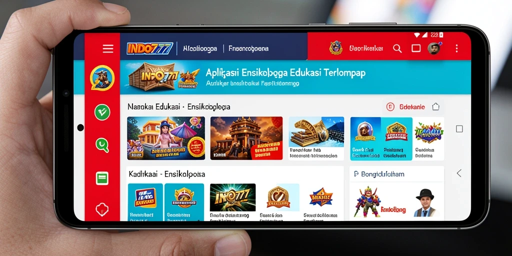 Antarmuka aplikasi INDO777 yang informatif dan user-friendly.