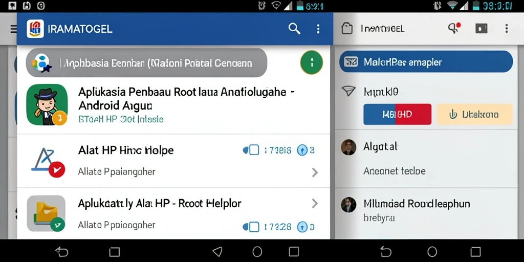 Tampilan antarmuka aplikasi Root Helper IRAMATOGEL yang user-friendly.