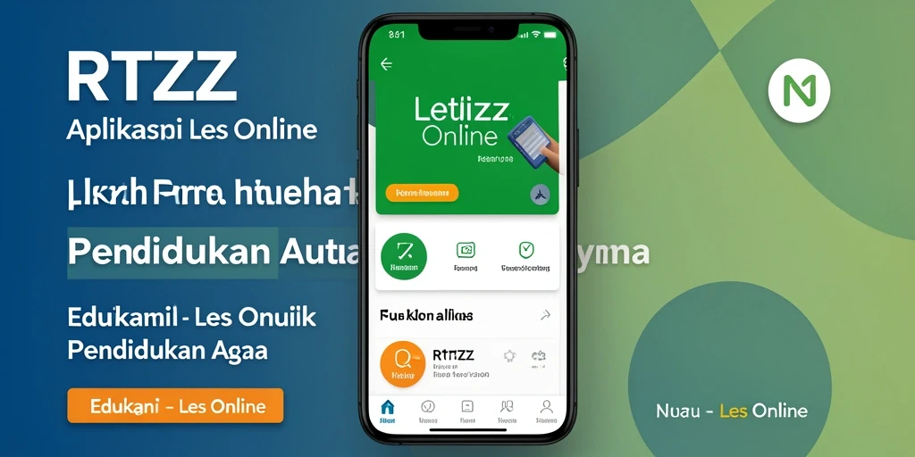Tampilan antarmuka aplikasi Les Online RTZZ yang user-friendly.